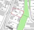 Floor plan with lots numbered from 841 to 882, one property highlighted