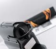 black Nespresso coffee machine, close up view