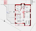 Bureau, kitchen, 2 bedrooms, living room, terrace, bathroom, entrance, separate kitchen