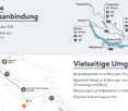 Transport connection from and around Wald area, including locations, bus stops and bus routes