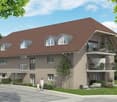 2 story house, brown roof, beige walls, 2 balconies, 2 cars parked, garden, trees