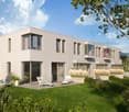 Villa contemporaine neuve de côté - chantier en cours