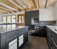modern kitchen, dishwasher, countertop, ovens, windows, sink, faucet