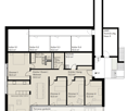 4 bedrooms, living room, kitchen, bathroom, entrance, covered terrace, storage room, technical room