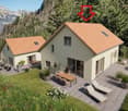 Bauland mit bewilligtem Einfamilienhaus-Projekt in Oberterzen, ruhige Lage mit Bergsicht