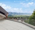Terrace on the top floor, views of the mountains and the town