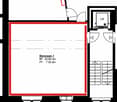 Floor plan showing a single office space labeled "Büroraum 1" with dimensions 52.80 sqm on the base floor and 7.20 sqm on the finished floor, adjacent to a lift and other rooms.