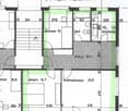 First-floor floor plan showing a living room, kitchen, bedroom, bathroom, and hallway with labeled dimensions.