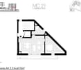 Floor plan of a 55m² apartment with 2.5 rooms, including a living area (30 m²), bedroom (15 m²), and terrace (9 m²).