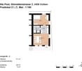 Floor plan of a 41 m² apartment with a bedroom, bathroom, kitchen, and living/dining area.