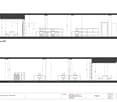 Floor plan showing two office spaces with desks, chairs, and computer setups. Includes dimensions and architectural details.