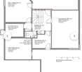 Ground floor plan showing a double garage, entrance, wash kitchen, WC, natural basement, hobby room, and living space.