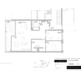 Floor plan of a 3.5-room apartment with living/dining/kitchen area, bedroom, bathroom, shower/WC, hallway, and balcony.