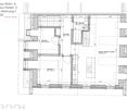 Floor plan of a residential unit showing two bedrooms, a kitchen/dining area, a corridor, and a bathroom with WC and shower. Dimensions and room labels are provided.