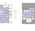 Floor plan of a residential unit with multiple rooms including living area, kitchen, bedrooms, bathrooms, and a loggia.