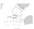 Ground floor plan showing a commercial space with a gallery, office, and takeaway area. The layout includes multiple rooms and a hallway.