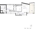 Floor plan of a 3-story house with labeled rooms including living/dining area, kitchen area, bedroom, bathroom, hallway, garden, and staircase.