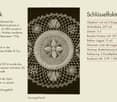 Black and white image of a decorative lace pattern, with text describing a loft in a former factory building in Wohlen, Switzerland.