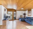 blue sofa, hardwood floors, balcony, glass doors, modern decor