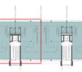 4 apartments, each with 2 bedrooms, living room, kitchen, bathroom, and balcony