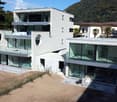 2 story house, modern design, glass walls, terrace