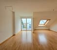 empty room, wooden floor, sliding glass door, balcony, skylight window