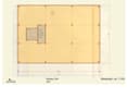 Floor plan of building with dimension marked and labeled as east, main area labeled as construction east, dimensions are given as length 27m, width 19m and height 4.4m.