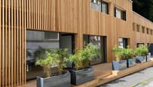photo avec terrasse et verdure