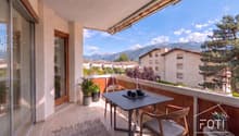 Balcon avec vue sur les Alpes