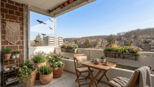 Vielleicht könnte so Ihr zukünftiger Balkon aussehen (Visualisierung)