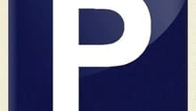 A dark blue square icon with a large white letter 'P' in the center.