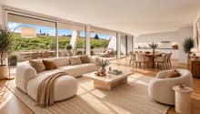 Sonniges Luxusloft mit Terrassenblick
