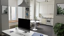 Büro möbliert