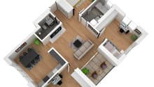 3D-Grundriss der Wohnung
