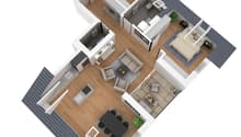 3D-Grundriss der Wohnung