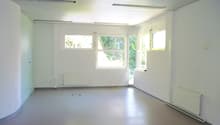 empty room, white walls, white ceiling, white floor, windows, radiators