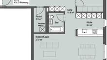 Grundriss - 4.5 Zimmer-Wohnung