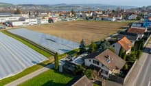 Liegenschaft (Vorderseite) mit Parkplatz auf der oberen Grundstücksseite