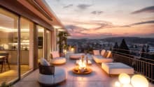 Attika - Terrasse by night