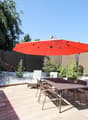 Vue partie terrasse inférieure, niveau piscine