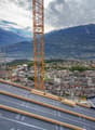vue spectaculaire d'Est en Ouest sur le plateau de St-Germain et sur les Alpes
