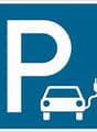 Parking sign for electric vehicle charging point