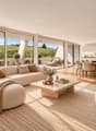 Sonniges Luxusloft mit Terrassenblick