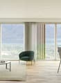 modern living room with large windows and views