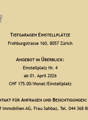 Parking space for rent in Tiefgaragen in Frohburgstrasse 160, 8057 Zurich. Available from 01. April 2026 for CHF 175.00 per month.