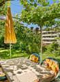 Gartensitzplatz mit Pergola