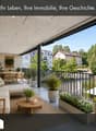 Grosszügiger, gedeckter Balkon  viel Raum zum Entspannen, Geniessen und Verweilen.