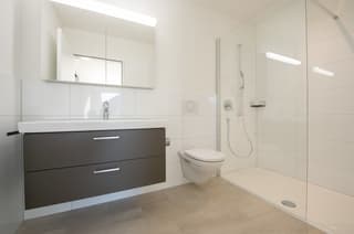 Dusche/WC mit Unterbaumöbel