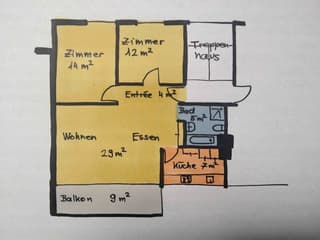 3 1/2 - Zimmerwohnung, ruhig, sonnig, grosser Balkon (2)