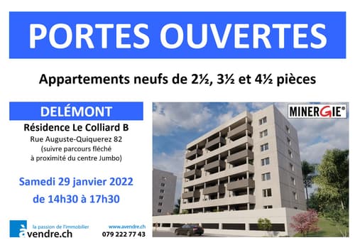 Appartement neuf de 2½ pièces / 61 m2 net